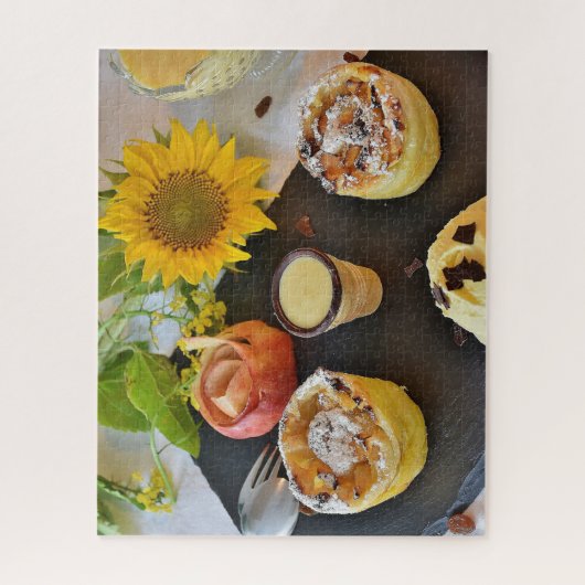 Süßer Geschmack Leckereien Muffins Sonnenblumen Ic Puzzle (Vertikal)