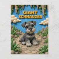 Süßer Giant Schnauzer Welpe, Baby Hund