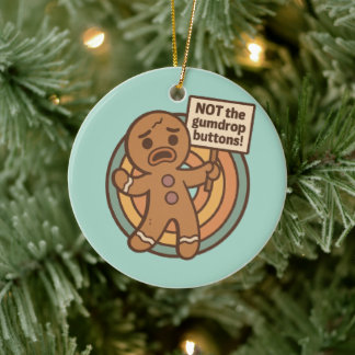 Süßer Gingy-Lebkuchen-Weihnachtsbaumanhänger Keramik Ornament