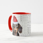 Süßer Glatter Dachshund Liebhaber Weihnachten Urla Tasse (Vorderseite Links)