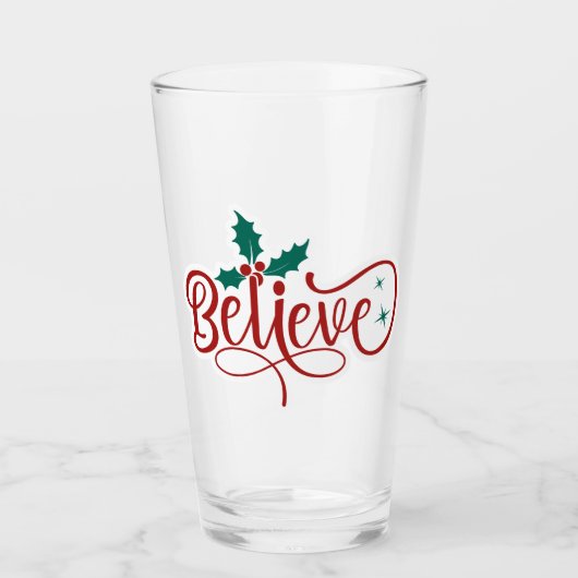 Süßer 'Glaube' Weihnachten Glas (Vorderseite)