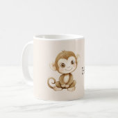 Süßer glücklicher Affe Kaffeetasse (Vorderseite Links)