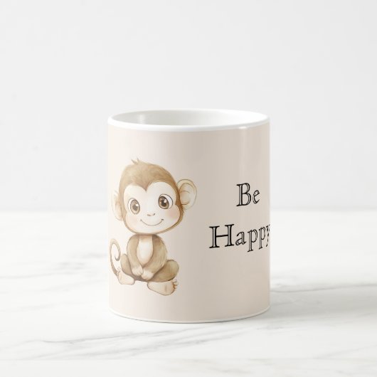 Süßer glücklicher Affe Kaffeetasse (Mittel)