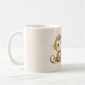 Süßer glücklicher Affe Kaffeetasse (Links)