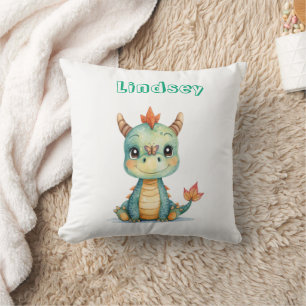 Süßer glücklicher Baby-Drache  Kissen