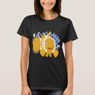 Süßer glücklicher Clownfisch Anemonen Cartoon T-Shirt