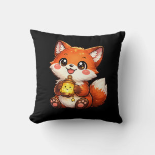Süßer glücklicher Fuchs Kawaii Kissen