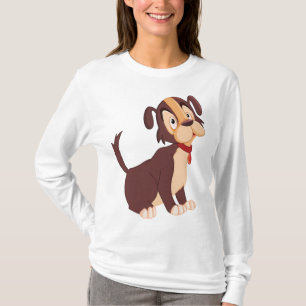 Süßer glücklicher Hund, braunes Welpen sitzend T-Shirt