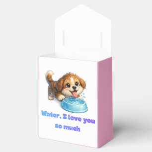 Süßer glücklicher Hund Wasserliebhaber Inspirieren Geschenkschachtel