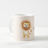 Süßer glücklicher Löwe Kaffeetasse (Vorderseite Links)