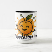 Süßer glücklicher orangefarbener Fruchtcharakter Tasse (Zentrum)