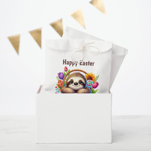 Süßer glücklicher Osterfaultier Geschenktütchen (Party)