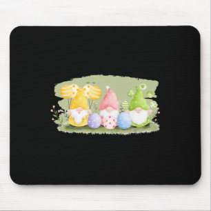 Süßer glücklicher Ostergnom Hase Frühlingstag Oste Mousepad
