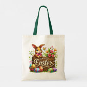 Süßer glücklicher Osterhase  Tragetasche (Rückseite)