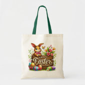 Süßer glücklicher Osterhase  Tragetasche (Vorne)