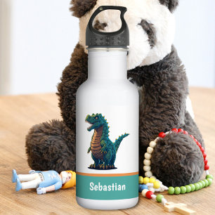 Süßer glücklicher T-Rex Tyrannosaurus Rex Dinosaur Edelstahlflasche