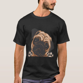 süßer, glücklicher und hübscher Mops-Hund T-Shirt
