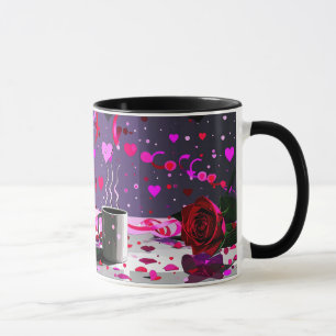 Süßer glücklicher Valentinstag mit all meiner Lieb Tasse