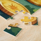 Süßer Glückspomeranian am St. Patrick's Day Puzzle (Seite)