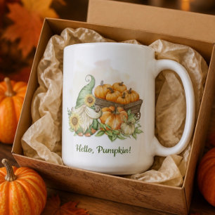 Süßer Gnom Hallo Kürbis Kaffeetasse