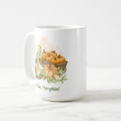 Süßer Gnom-Halloween-Kürbis Kaffeetasse (Vorderseite Links)