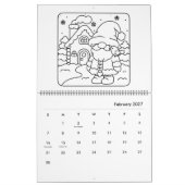 Süßer Gnom-Kinder-Mal-Kalender Kalender (Feb 2027)