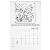 Süßer Gnom-Kinder-Mal-Kalender Kalender (Jan 2027)