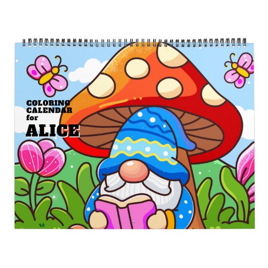 Süßer Gnom-Kinder-Mal-Kalender Kalender (Titelbild)