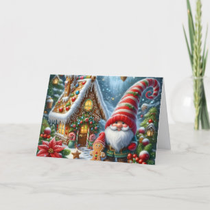 Süßer Gnom Lebkuchenhäuschen Weihnachten