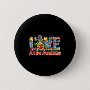 Süßer Gnom Liebespuzzle Autismus-Bewusstseinsmonat Button