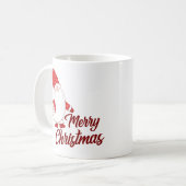 Süßer Gnom mit langem Bart Frohe Weihnachten Kaffeetasse (Vorderseite Links)