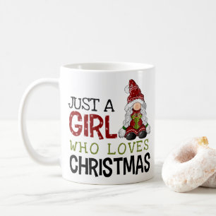 Süßer Gnom Nur ein Mädchen, das Weihnachten liebt Kaffeetasse