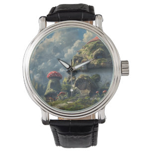 Süßer Gnom, Pilzhaus  Armbanduhr