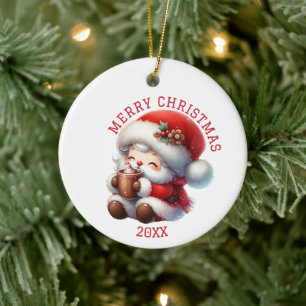 Süßer Gnom Weihnachten Keramik Ornament