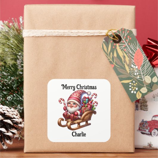Süßer Gnom Weihnachtsfeiertag Aufkleber (Feiertag)