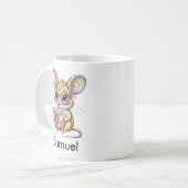Süßer Gobi-Jerboa beim Lesen eines Buches Custom Kaffeetasse (Vorderseite Links)
