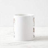 Süßer Gobi-Jerboa beim Lesen eines Buches Custom Kaffeetasse (Mittel)