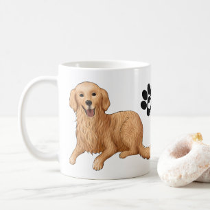 Süßer Golden Retriever Geschenk Cartoon Welpen Hun Kaffeetasse