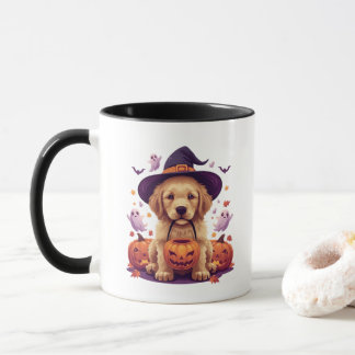Süßer Golden Retriever Halloween Becher - Gruselig Tasse