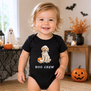 Süßer Golden Retriever Halloween Mumie Boo Crew Baby Strampler