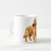 Süßer Golden Retriever Hund Kaffeetasse (Vorderseite Links)