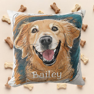 Süßer Golden Retriever Hund Personalisiert Kissen