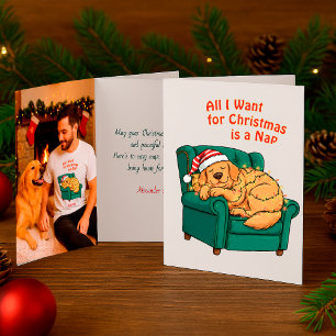 Süßer Golden Retriever Labrador Feiertag Weihnacht Feiertagskarte