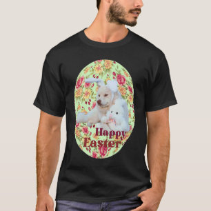 Süßer Golden Retriever mit Osterhasenohren T-Shirt