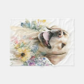 Süßer goldener Labrador-Welpe Fleecedecke (Vorderseite (Horizontal))