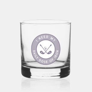 Süßer Golfer Humor Lustiger Golf Eisen Sport Lila Whiskyglas