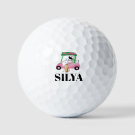 Süßer Golfwagen – Minimale Sommer-Golfbälle Golfball
