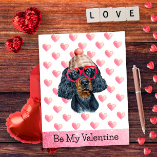 Süßer Gordon Setter Ich Wuff Dich Hund Valentinsta Feiertagspostkarte