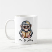 Süßer Gorilla liest ein Buch Kaffeetasse (Links)