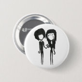 Süßer Gothic-Junge und Mädchen-Alternative-Kunst Button (Vorne & Hinten)
